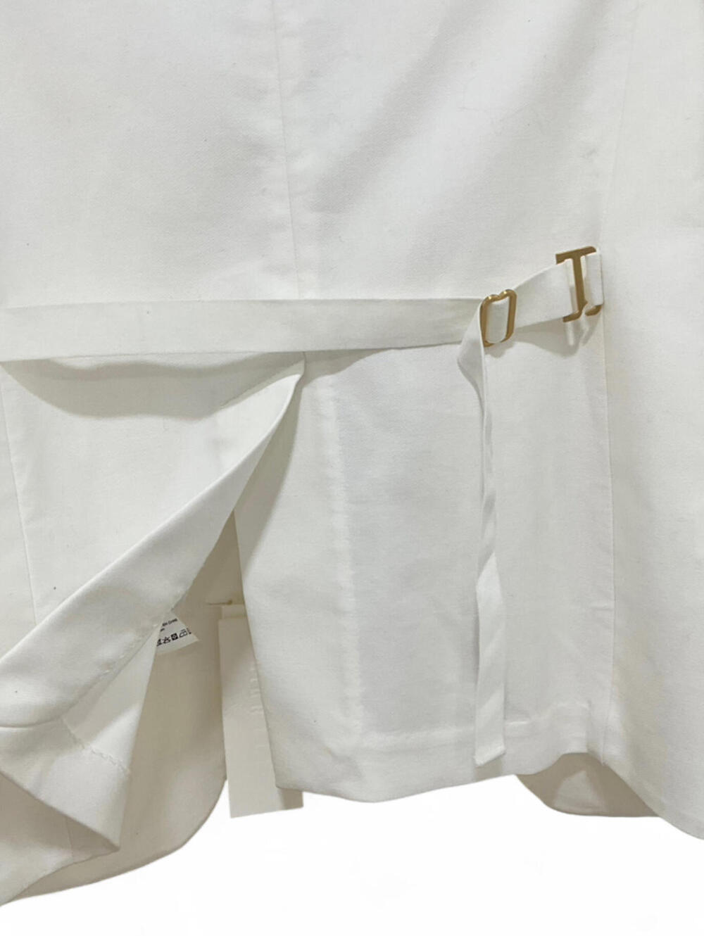 NWT DION LEE $980 Ivory Cinch-Back Oversized Blazer Gold Hardware Luxe Runway - Picture 10 of 15